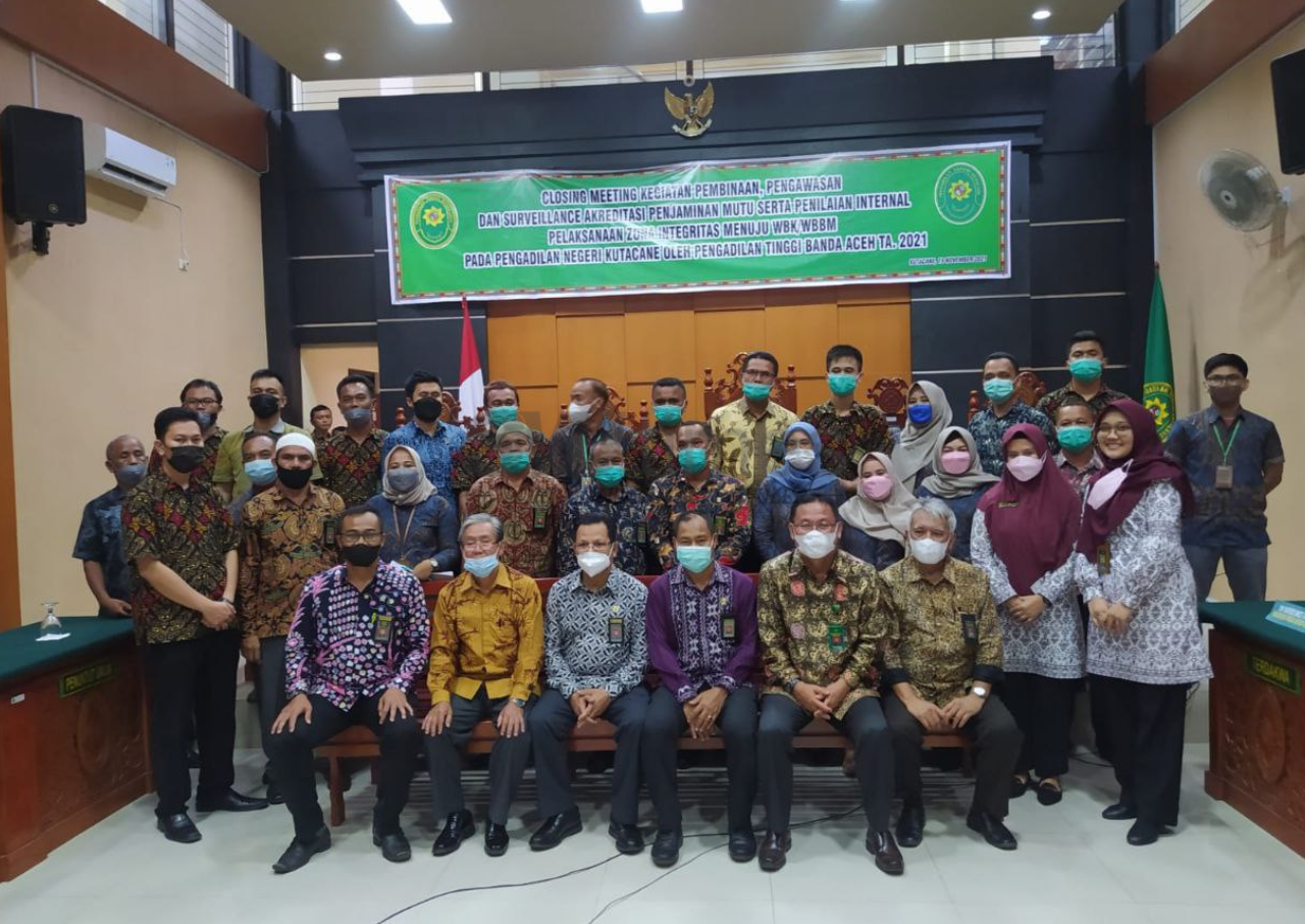 Kunjungan Pengadilan Tinggi Banda Aceh di Pengadilan Negeri Kutacane