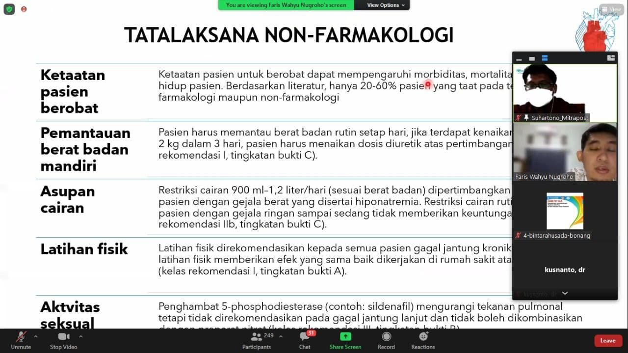 BPJS Kesehatan Pati Adakan Mentoring Penatalaksanaan Penyakit Jantung Secara Daring