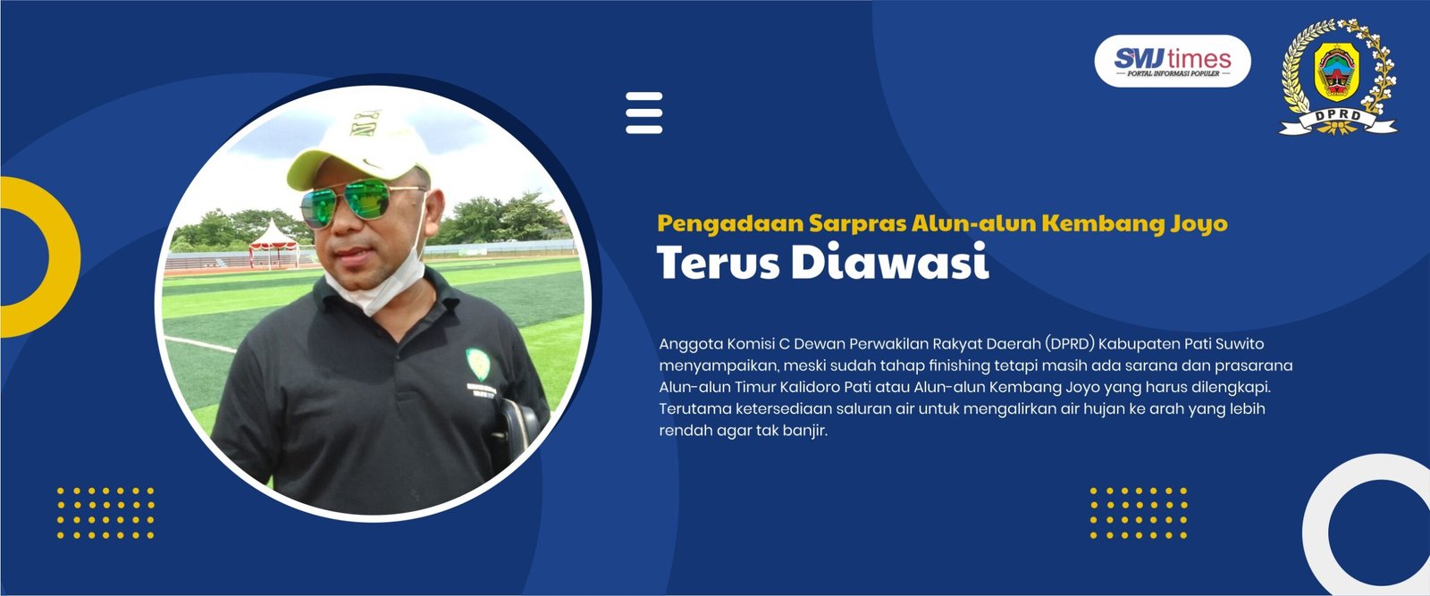 Pengadaan Sarpras Alun-alun Kembang Joyo Terus Diawasi