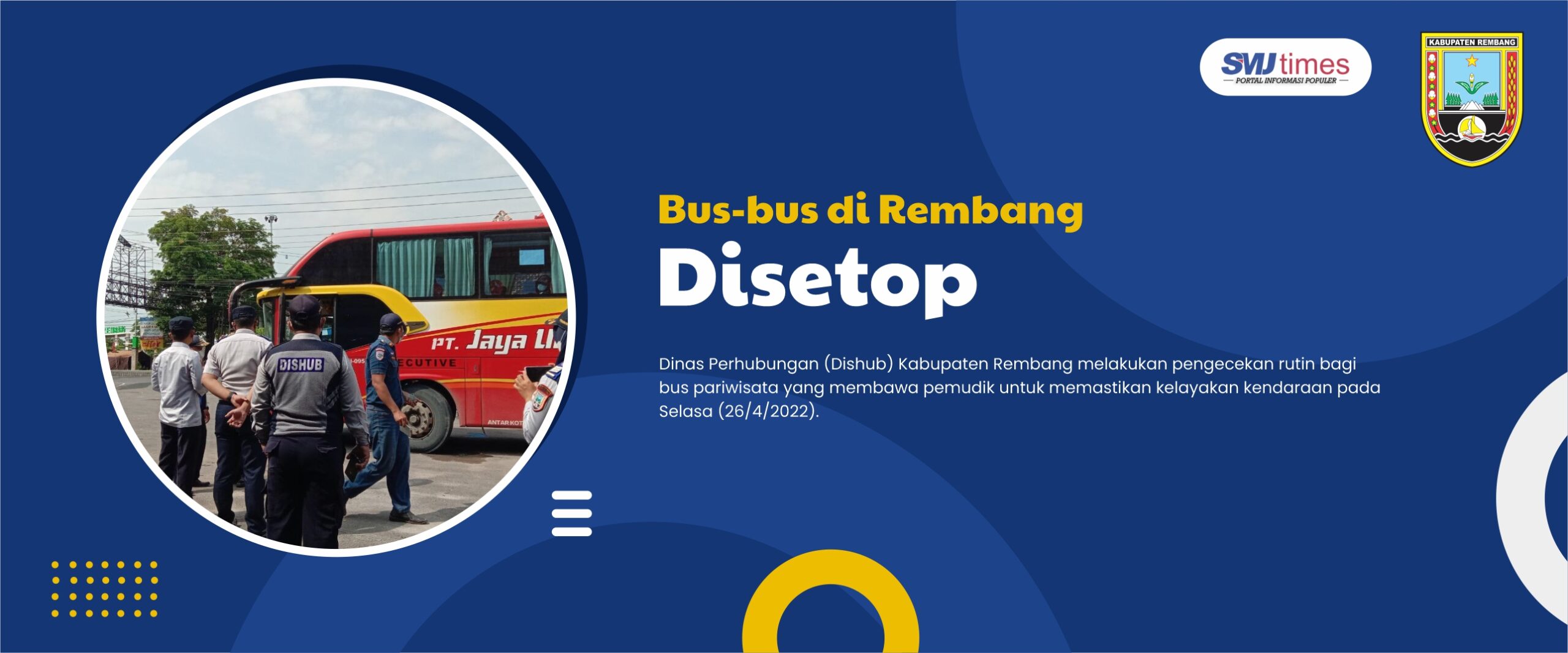 Bus-bus di Rembang Disetop