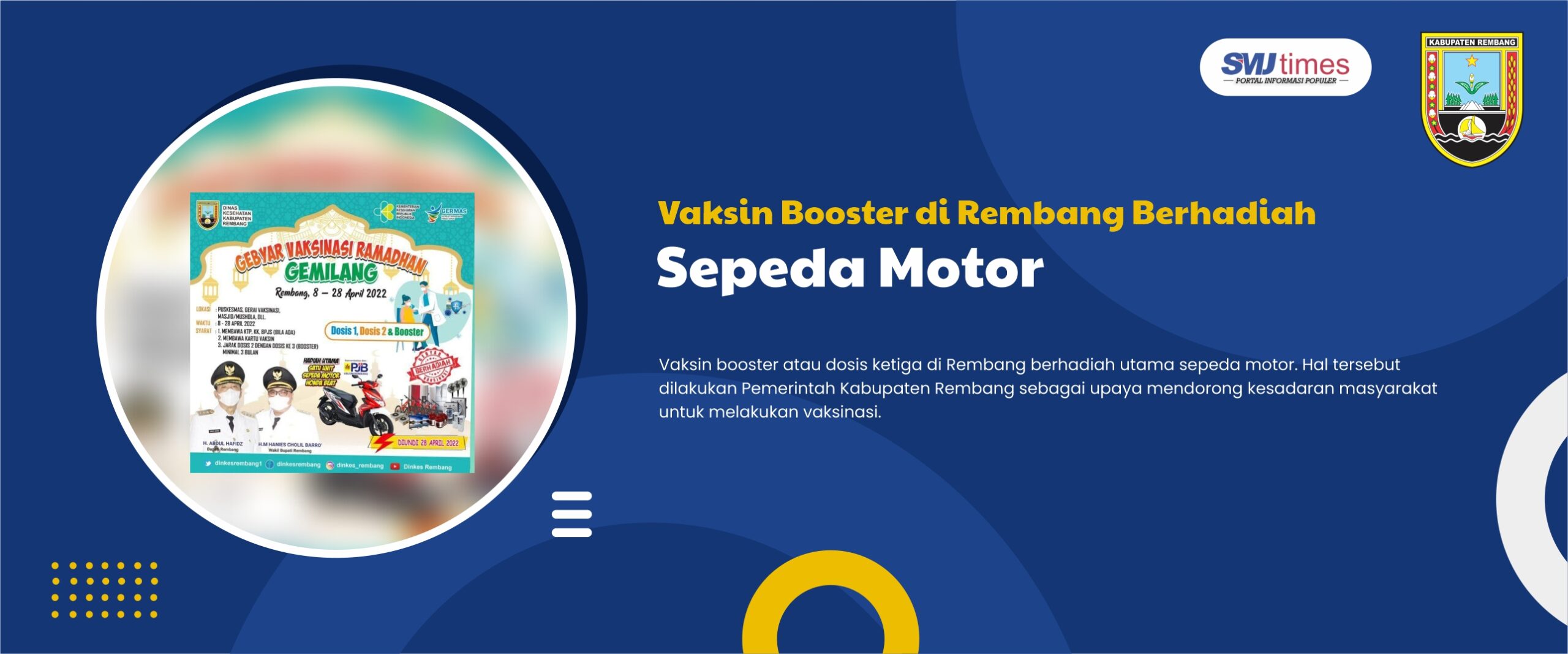 Vaksin Booster di Rembang Berhadiah Sepeda Motor