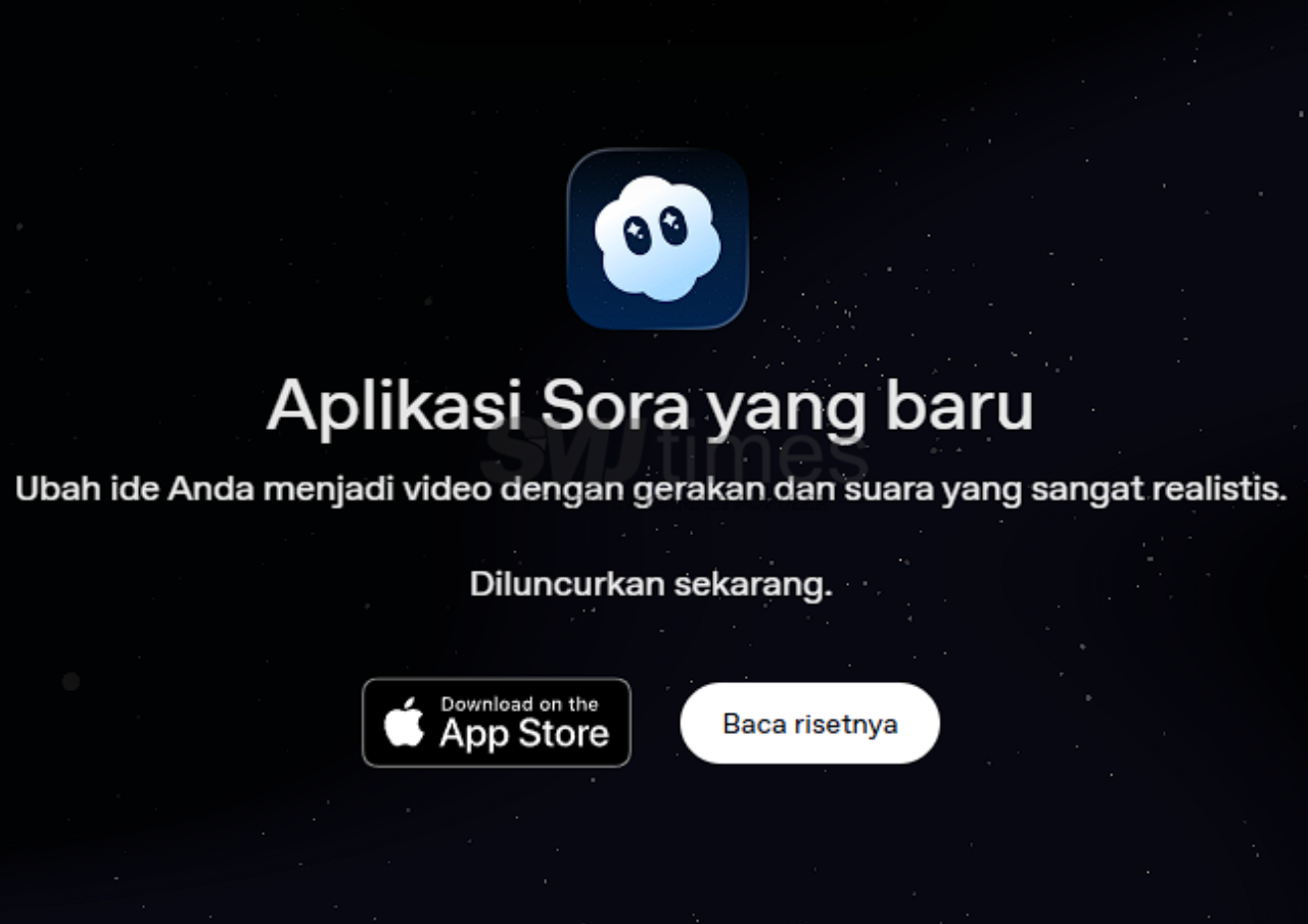 Foto: Tampilan Aplikasi Sora buatan OpenAI (sumber: OpenAI)