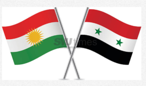 Bendera Kurdi dan Suriah Pemerintah Suriah Mulai Akui Kelompok Minoritas Kurdi sebagai Bagian dari Bangsanya