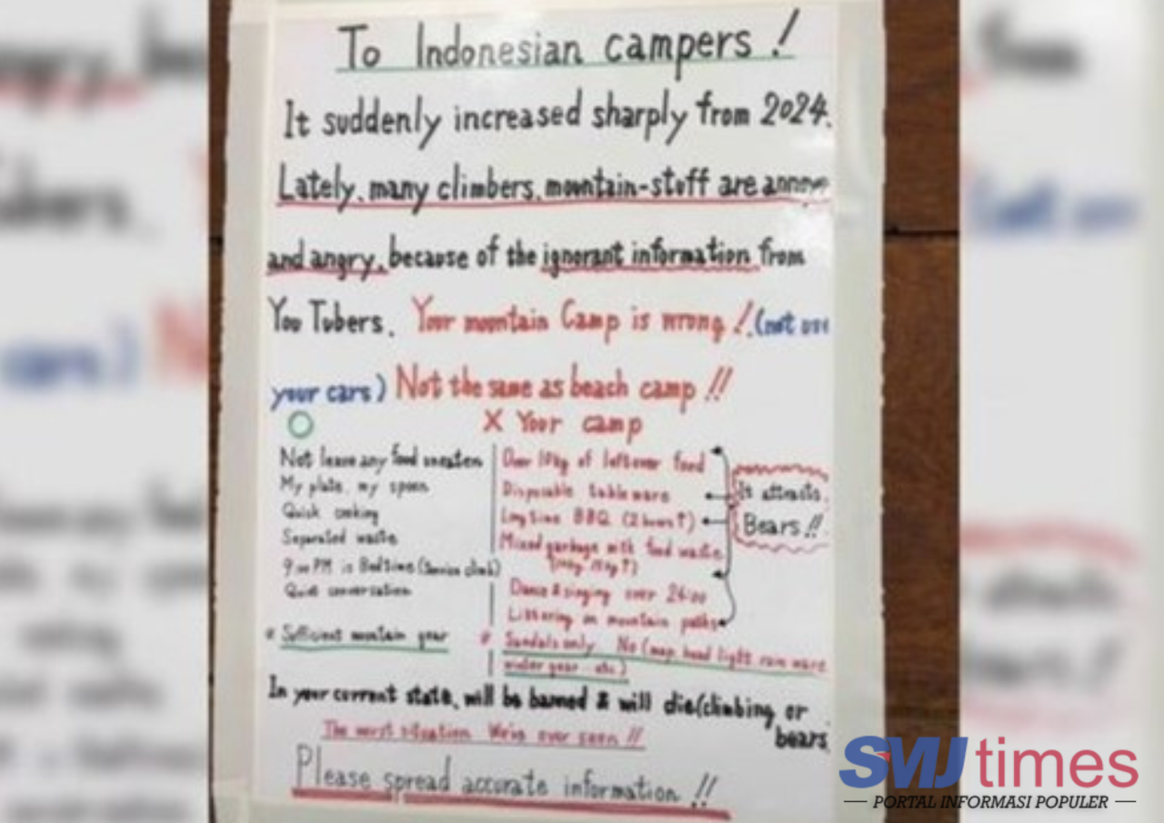 Papan Teguran bagi Pengunjung RI di Lokasi Wisata Jepang Viral, Singgung Terkait Sampah